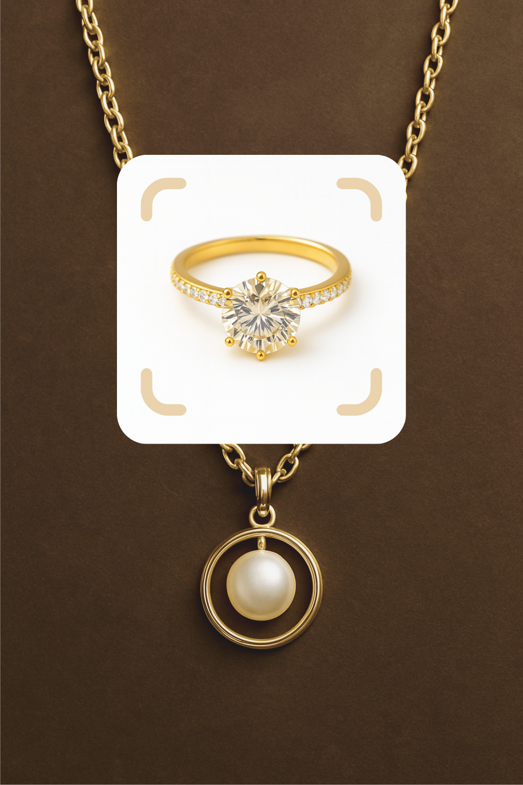 Jewelry identification app interface showing gemstone and jewelry identification features